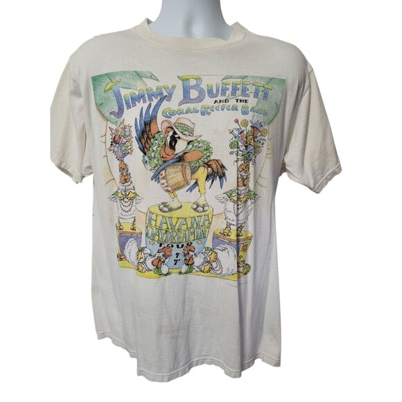 Vintage Jimmy Buffett Shirt Mens L 1997 Havana Daydreamin Murina - Picture 5 of 14